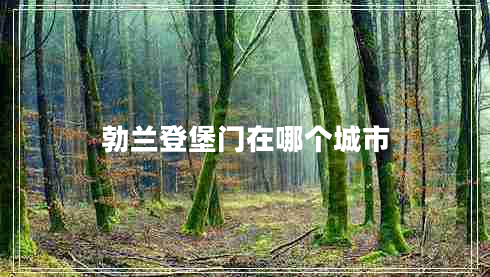 勃兰登堡门在哪个城市
