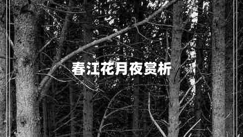 春江花月夜赏析
