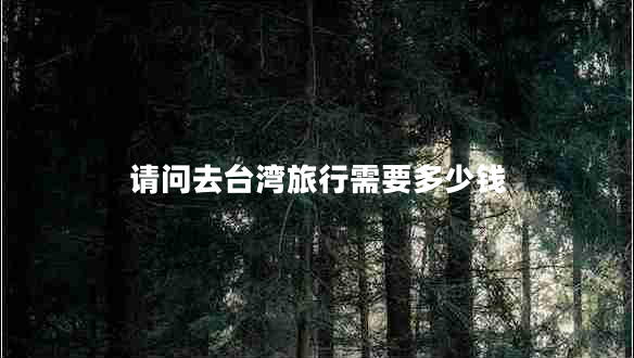 请问去台湾旅行需要多少钱