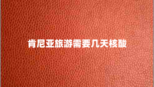 肯尼亚旅游需要几天核酸