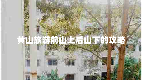 黄山旅游前山上后山下的攻略