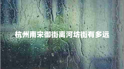 杭州南宋御街离河坊街有多远