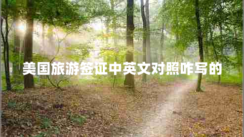 美国旅游签证中英文对照咋写的
