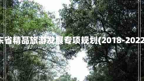山东省精品旅游发展专项规划(2018-2022年)