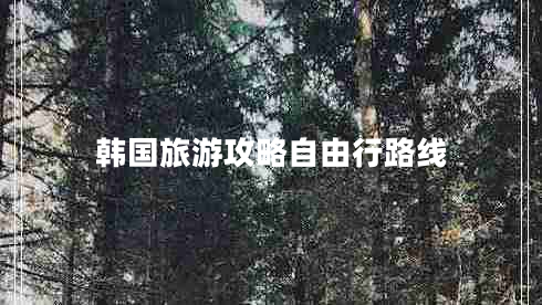 韩国旅游攻略自由行路线