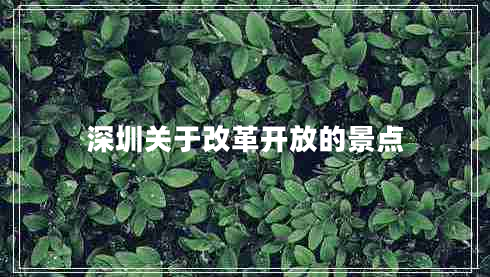 深圳关于改革开放的景点