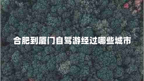 合肥到厦门自驾游经过哪些城市