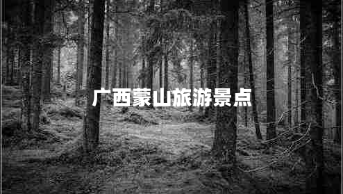 广西蒙山旅游景点