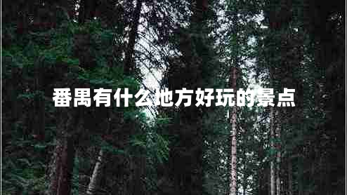 番禺有什么地方好玩的景点