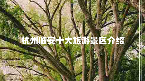 杭州临安十大旅游景区介绍