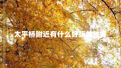 太平桥附近有什么好玩的地方