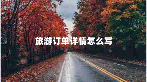 旅游订单详情怎么写