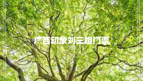 广西印象刘三姐门票