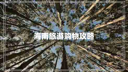 海南旅游购物攻略