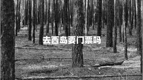 去西岛要门票吗