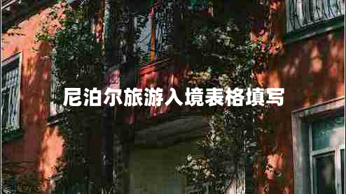 尼泊尔旅游入境表格填写