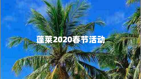 蓬莱2020春节活动