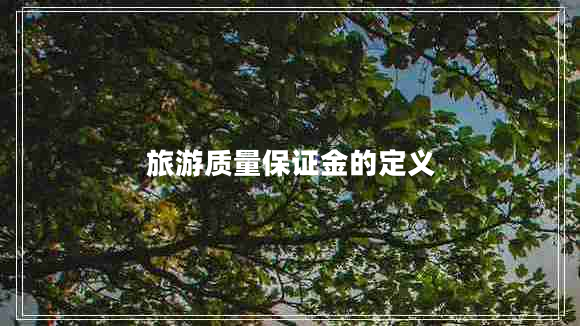 旅游质量保证金的定义
