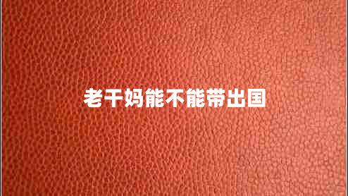 老干妈能不能带出国