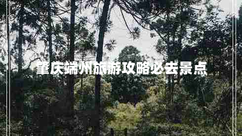 肇庆端州旅游攻略必去景点