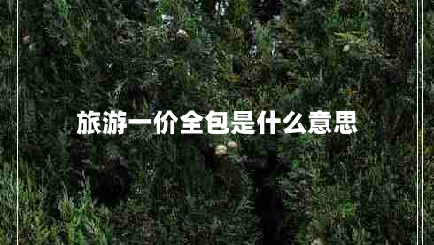旅游一价全包是什么意思