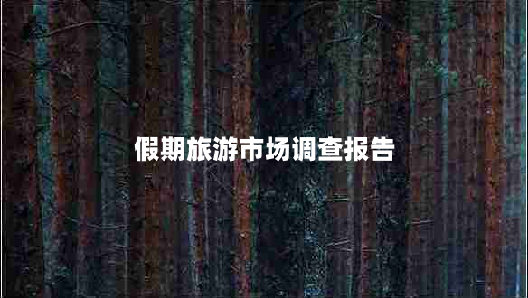 假期旅游市场调查报告