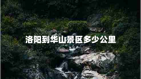 洛阳到华山景区多少公里