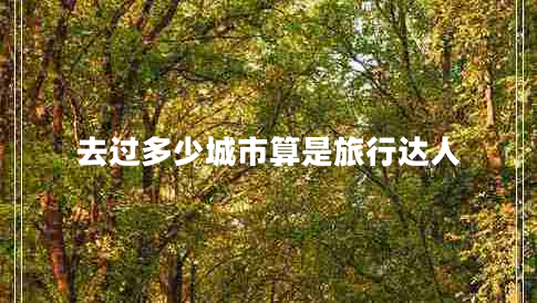 去过多少城市算是旅行达人