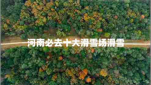 河南必去十大滑雪场滑雪