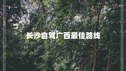 长沙自驾广西最佳路线