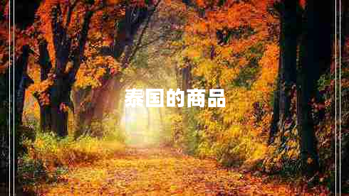 泰国的商品