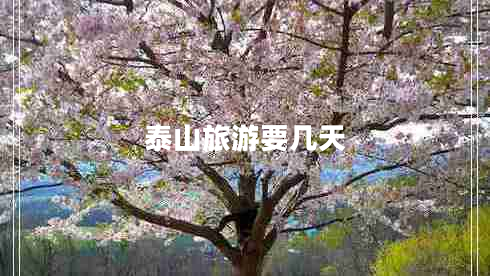 泰山旅游要几天