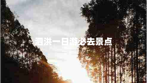 泗洪一日游必去景点