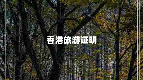 香港旅游证明