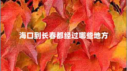 海口到长春都经过哪些地方