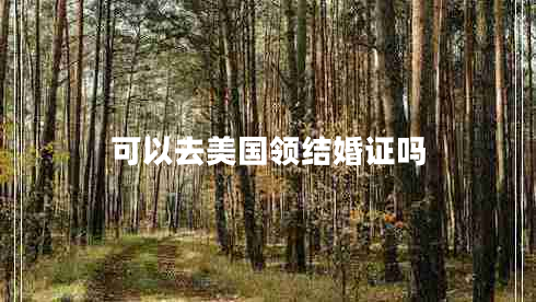 可以去美国领结婚证吗