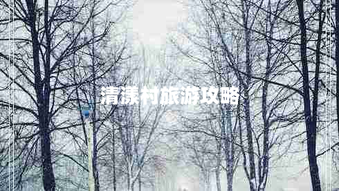清漾村旅游攻略