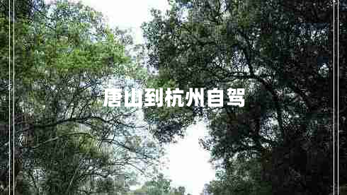 唐山到杭州自驾