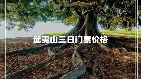武夷山三日门票价格
