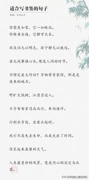 配有古诗句的书签