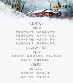 描写冬天景色的古诗诗句有哪些