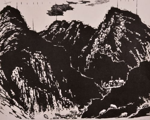 关于山中雪后的诗句背景