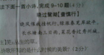 关于古诗用词的精妙诗句