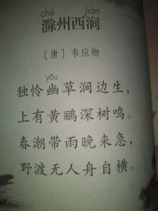 滁忖西涧的古诗诗句