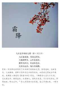 霜降,古诗,诗句,寒冷