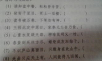 诗句,成语
