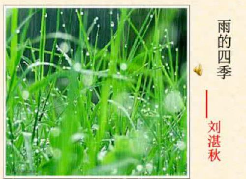 关于雨的诗句雨的四季