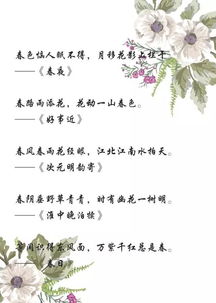有关于春天景象的诗句
