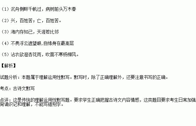 新事物必定代替旧事物的古诗句