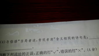 关于当事者迷旁观者清的诗句